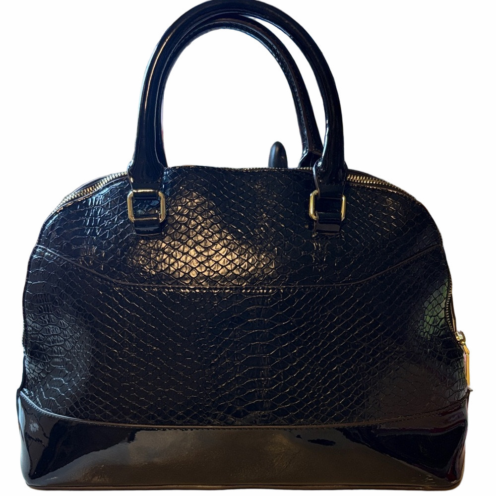 Anne Klein Dome Satchel Faux Leather Handbag | EUC - Picture 4 of 11